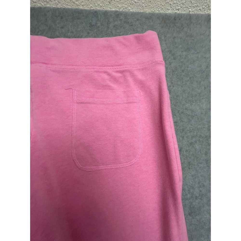 Pink Victoria's Secret Flare Sweatpants Pink Logo Drawstring Lounge Pants Large - Picture 7 of 12